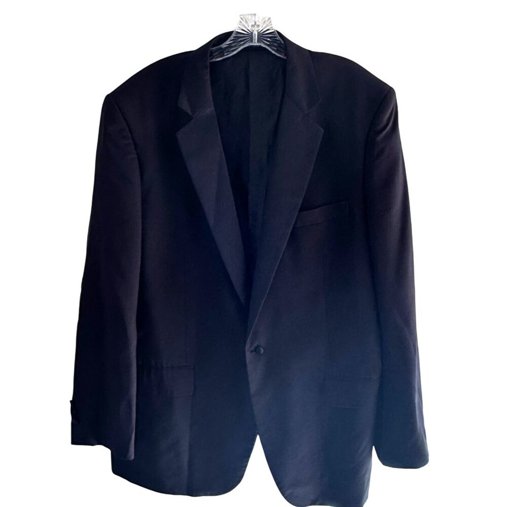 Midtown Man Formal Wear Mens Black Blazer Jacket With Red Piping Detail Inside